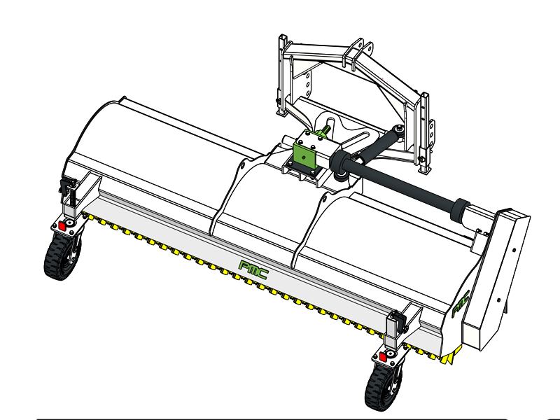 Sopvals bakmonterad 2875 mm